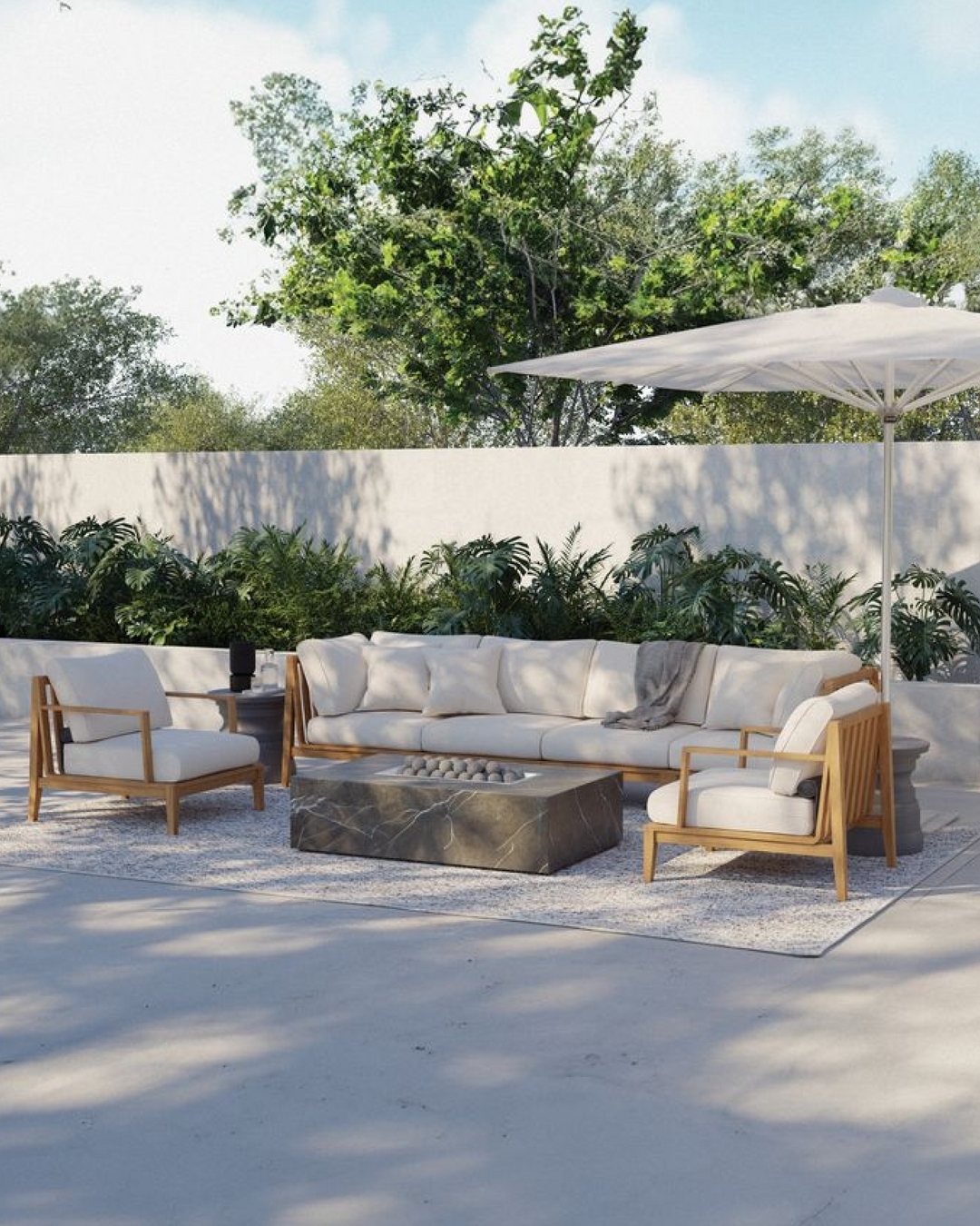 Comfortable Seating Backyard Garden