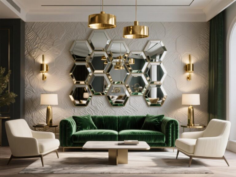 Hexagon Mirror Wall Decor Ideas