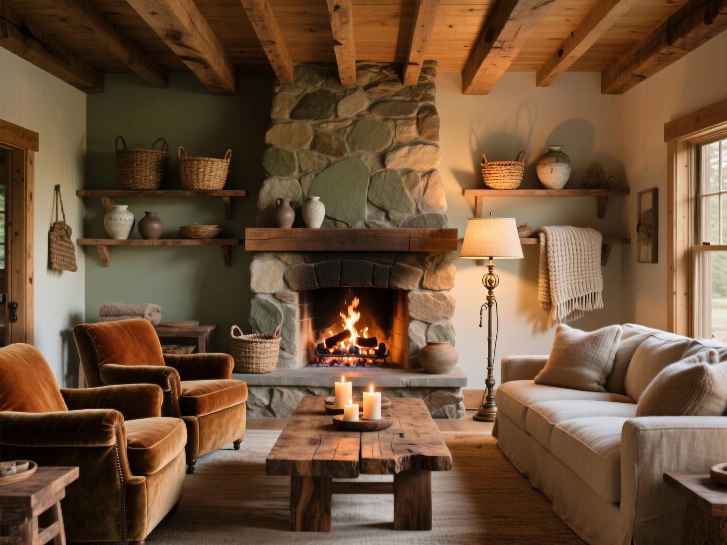 Cozy Living Rooms with Fireplace