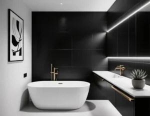 Modern Bathroom Design Black and White