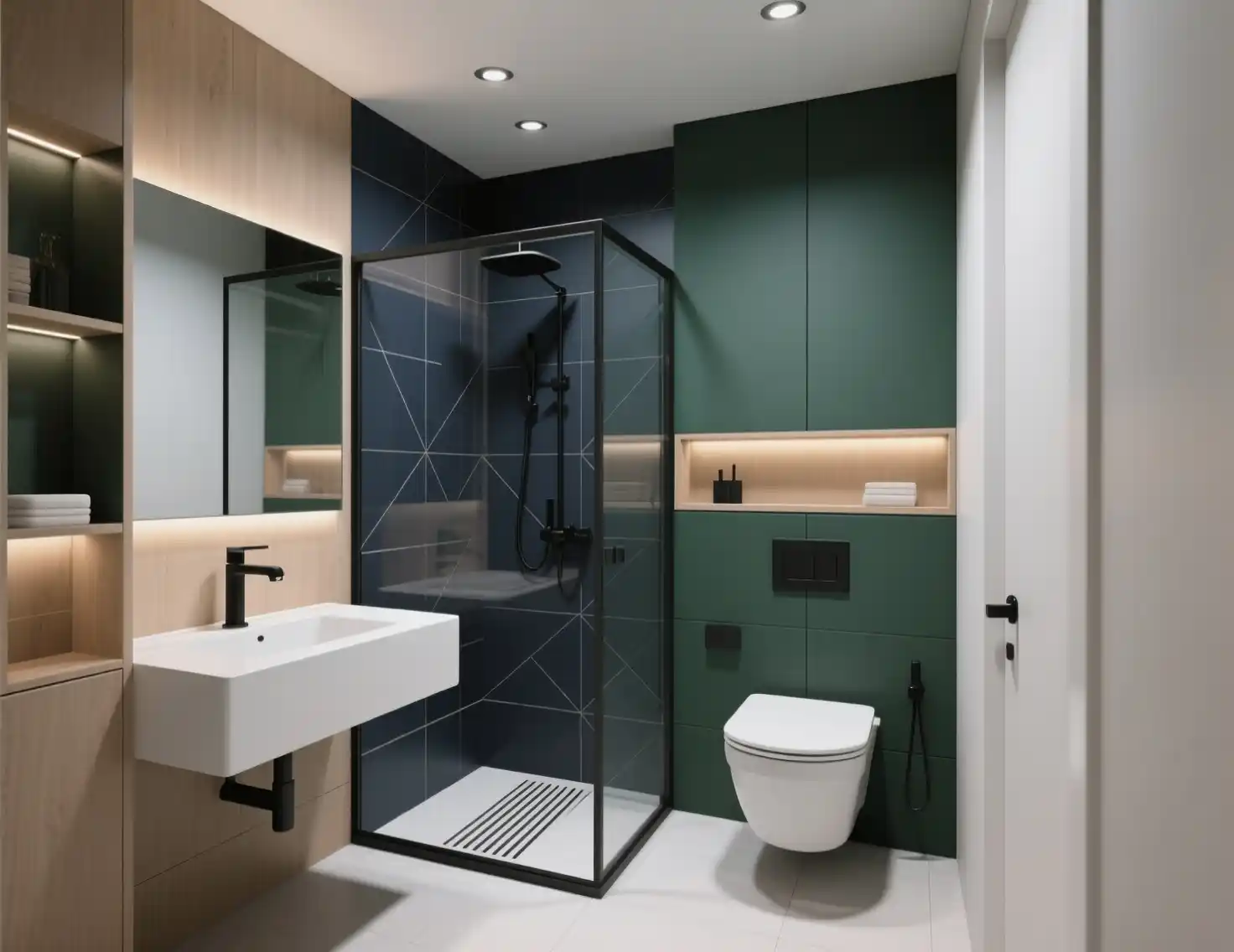 Narrow Half Bathroom