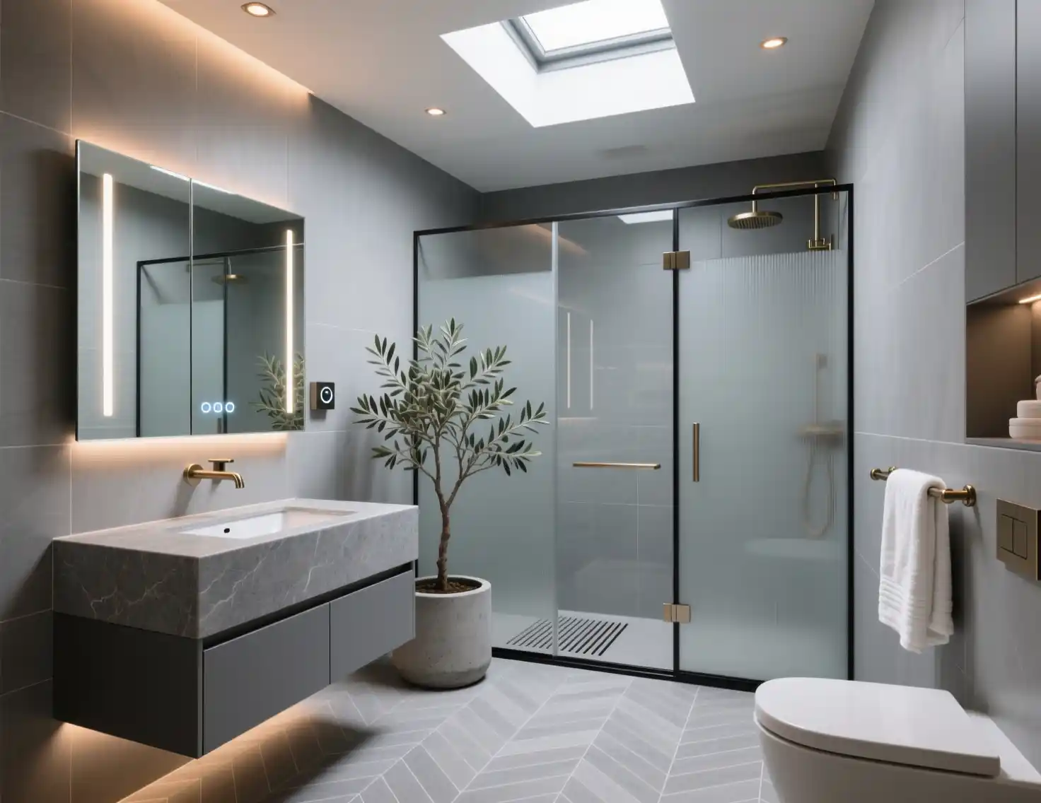 Modern Bathroom Design Grey