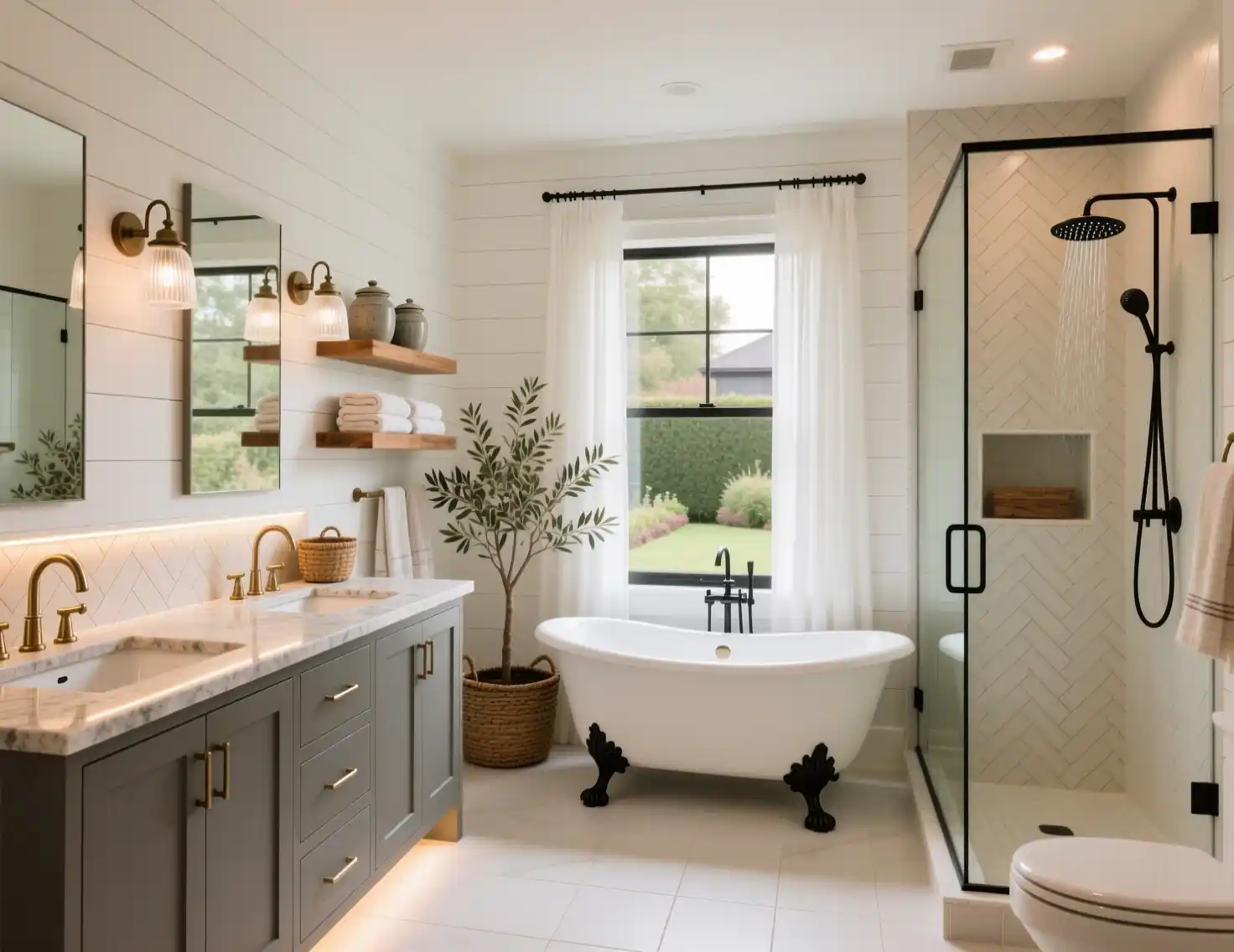 Modern Farmhouse Bathroom Design