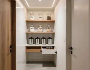 Narrow Pantry Organization