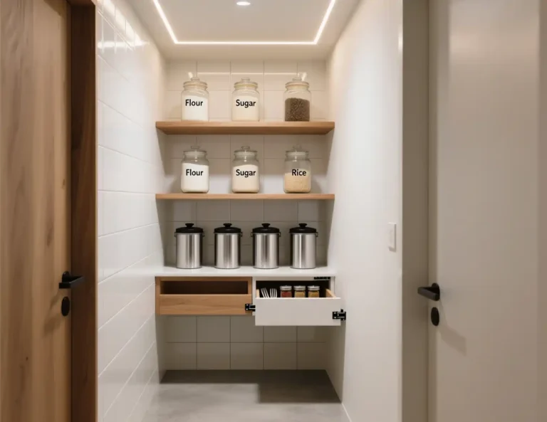 Narrow Pantry Organization