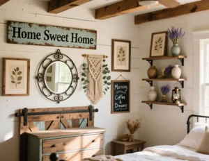 Farmhouse Bedroom Wall Decor Ideas