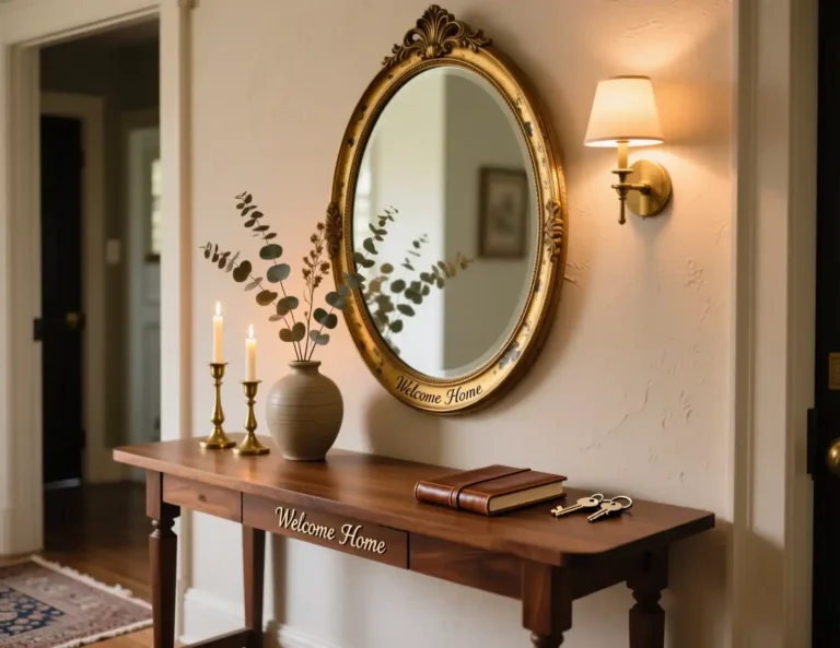 Entryway Table Decor with Mirror Ideas