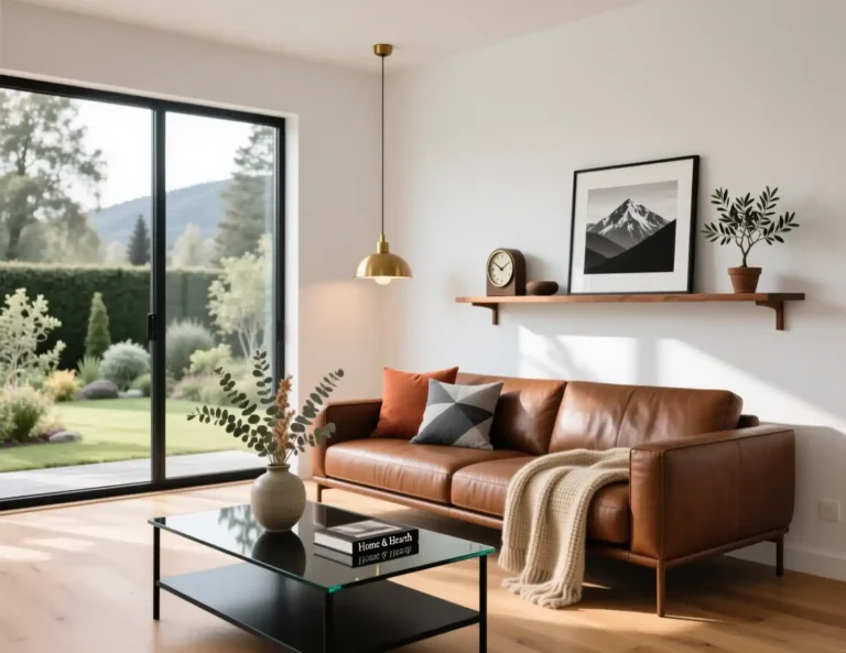Living Room Designs with Brown Couches