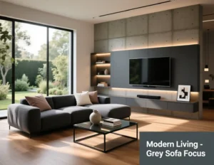 Living Room Designs with Grey Sofa