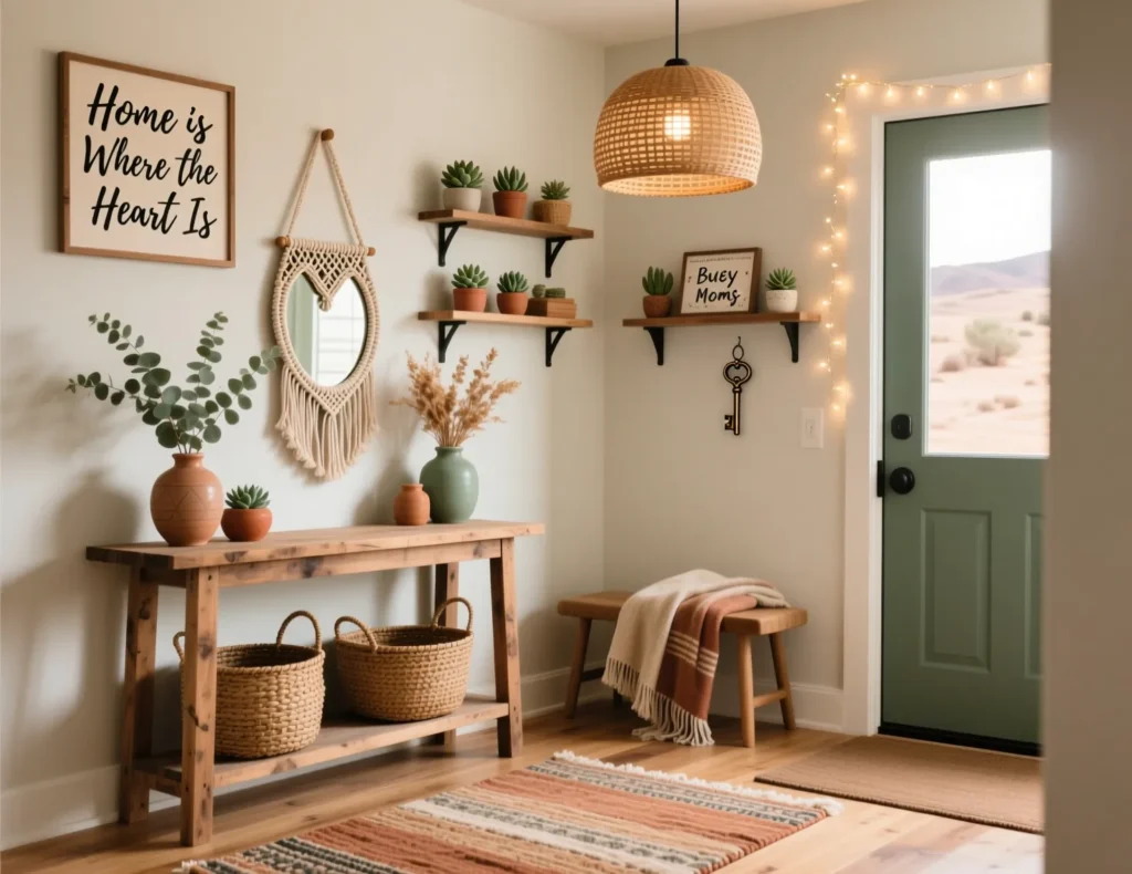 Modern Boho Entryway