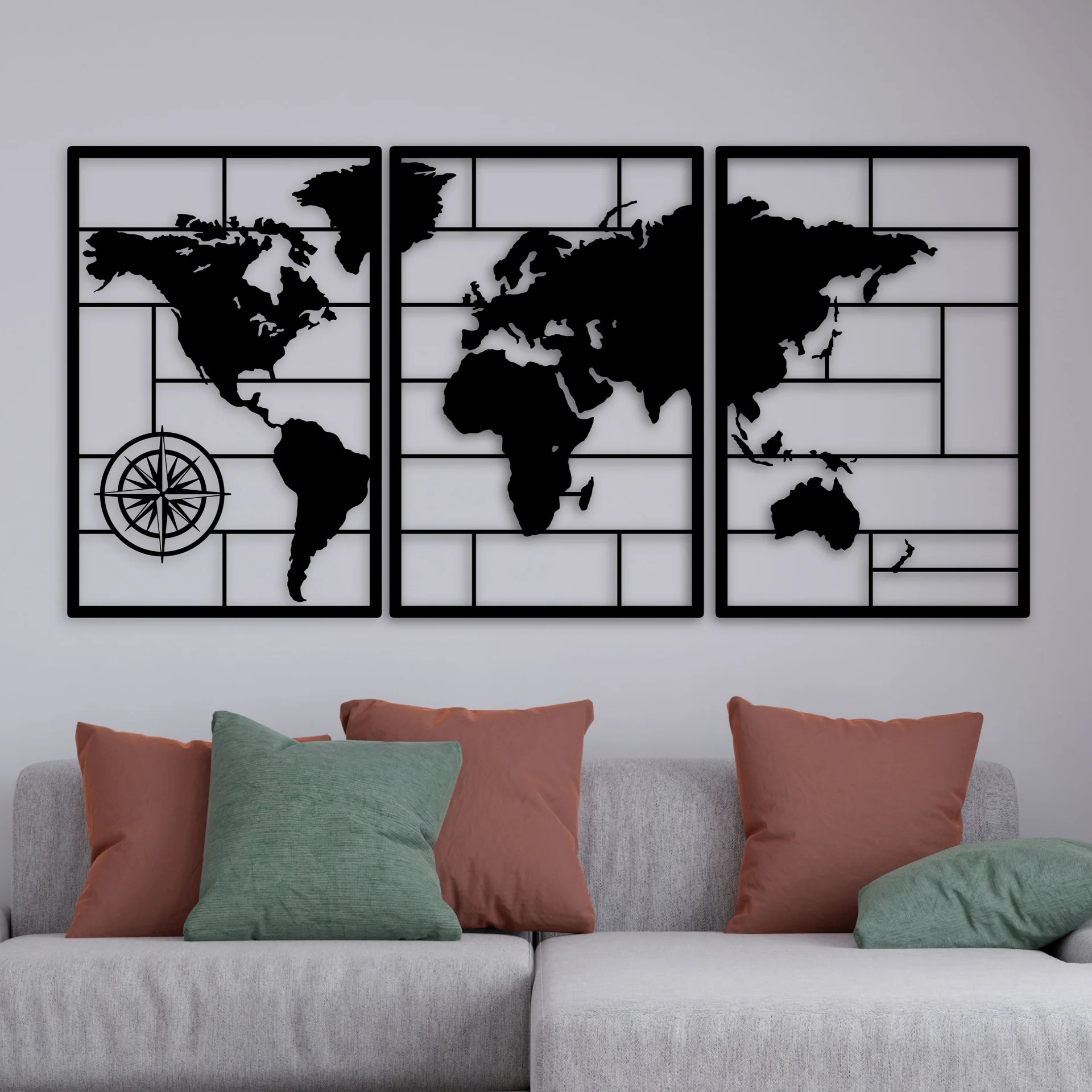World Map Wall Decor Ideas